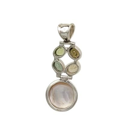 Pandantiv din Argint cu Turmaline și Perlă Mabe
