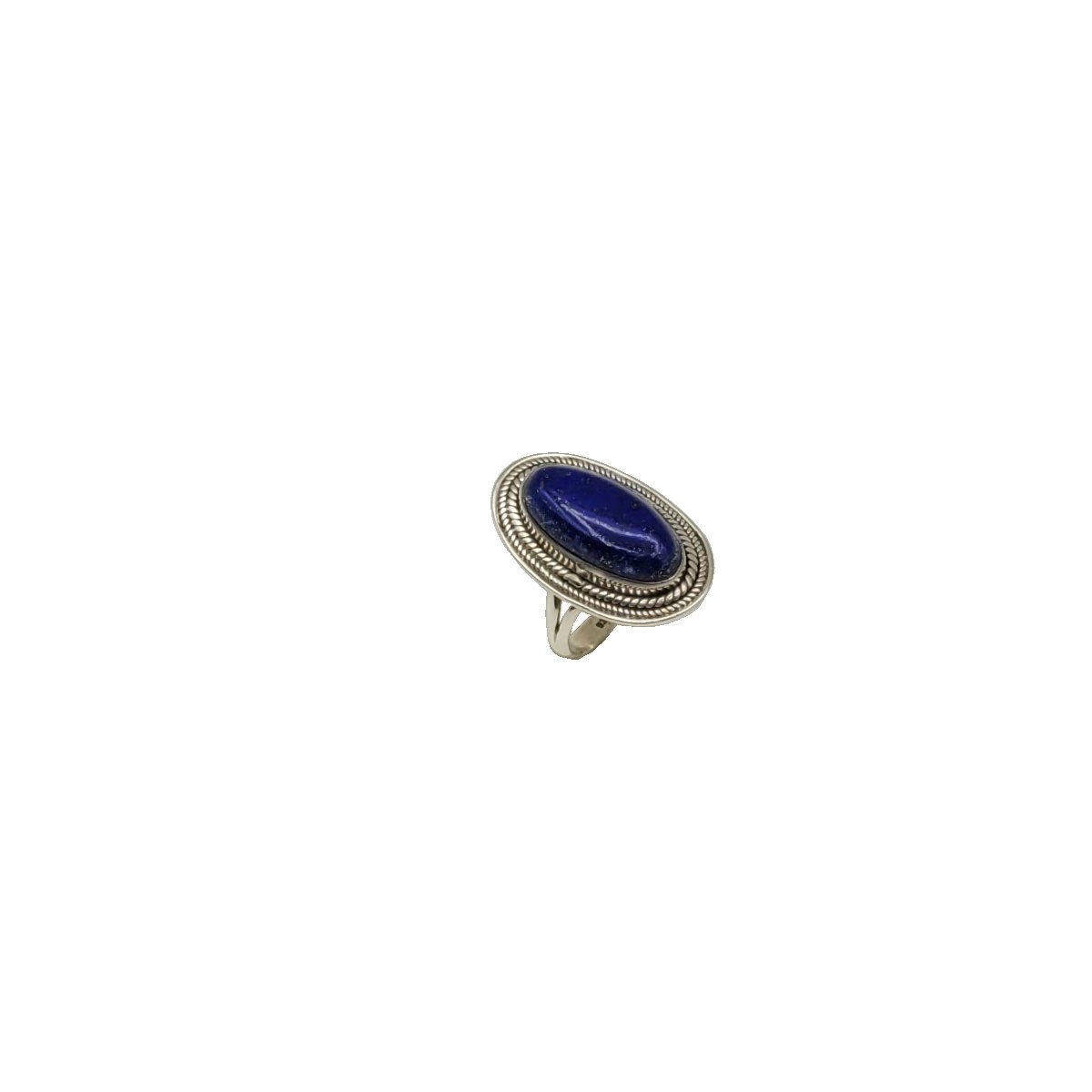 Inel din argint patinat cu piatră naturală de lapis lazuli