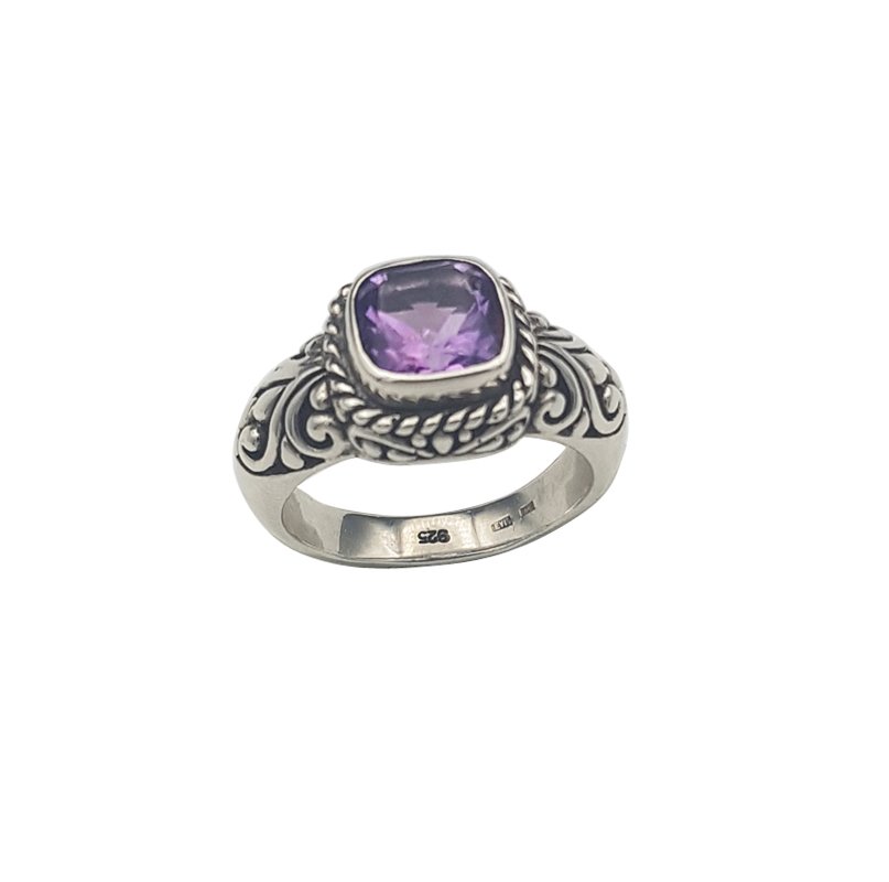 Inel Argint 925 și Ametist Natural Purple