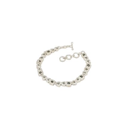 Brățară argint 925 cu labradorit și topaz natural